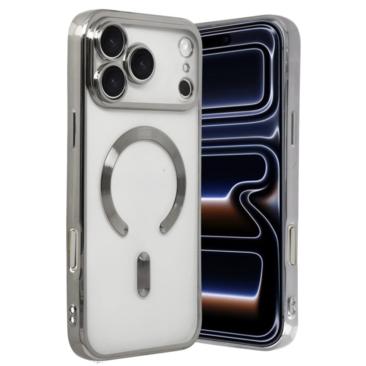 iPhone 17 Pro Max Kross Magneticsafe Kapak - Gümüş