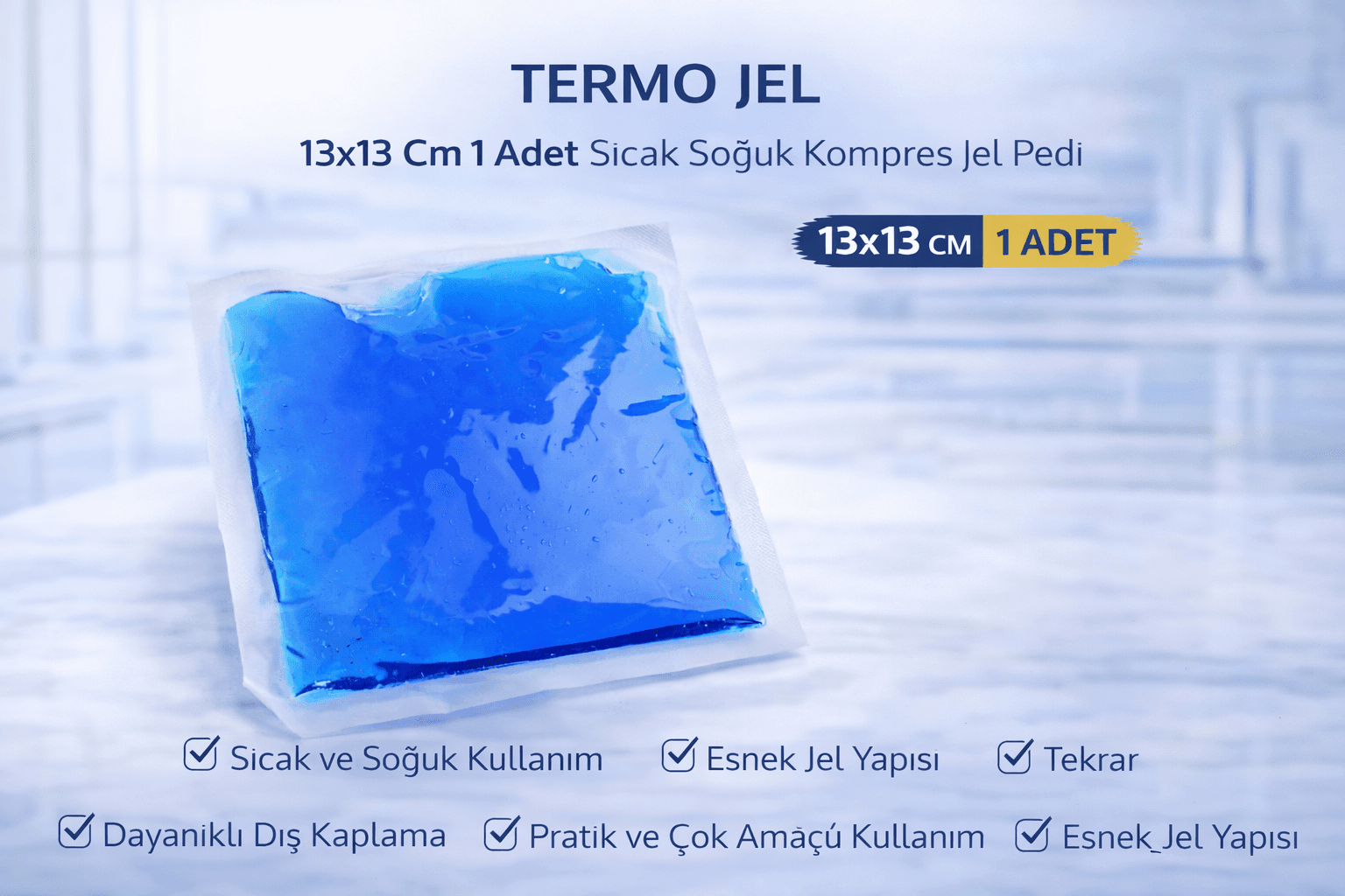 Termo Jel 13x13 Cm 1 Adet Sıcak Soğuk Kompres Jel Pedi