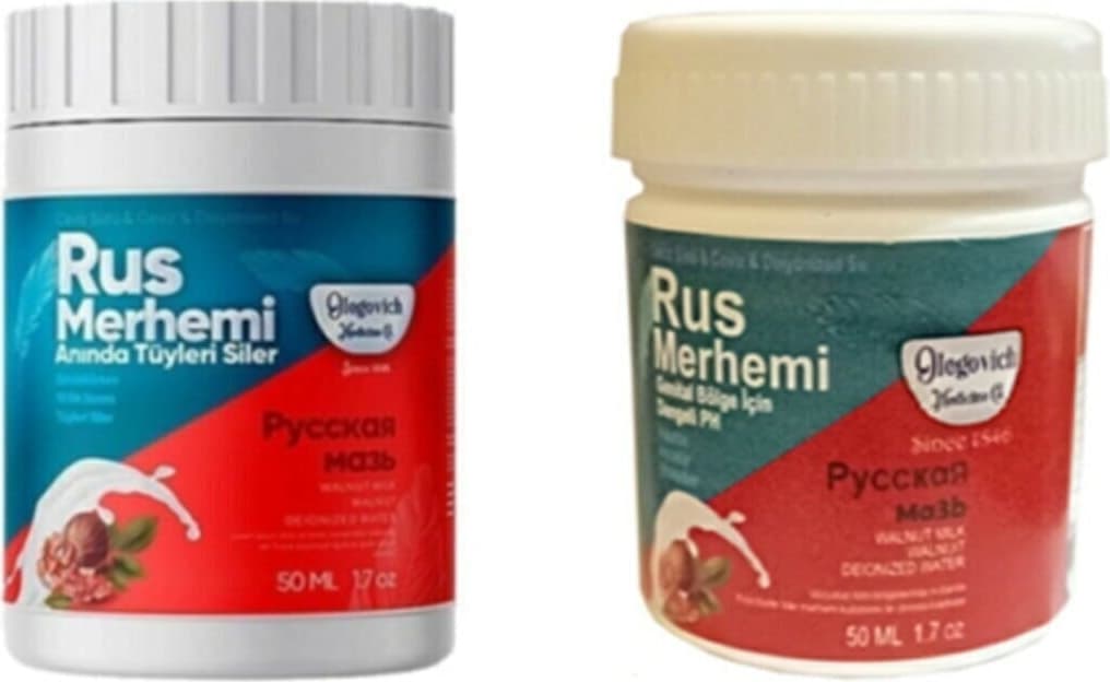 Olegovich Medicine Genital Bölge Merhemi 50 ml ve Tüy Dökücü Azaltıcı Merhem 50 ml