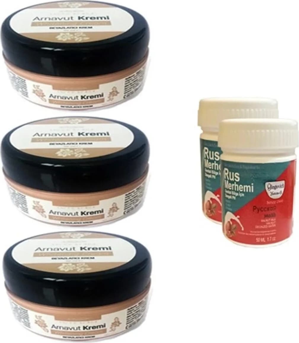 Süper Three Brand Arnavut Kremi 3 Adet + Rus Merhemi 50 ml 2 Adet