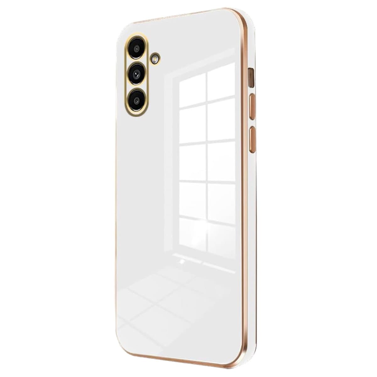 Galaxy A15 4G Kılıf Volet Silikon - Beyaz
