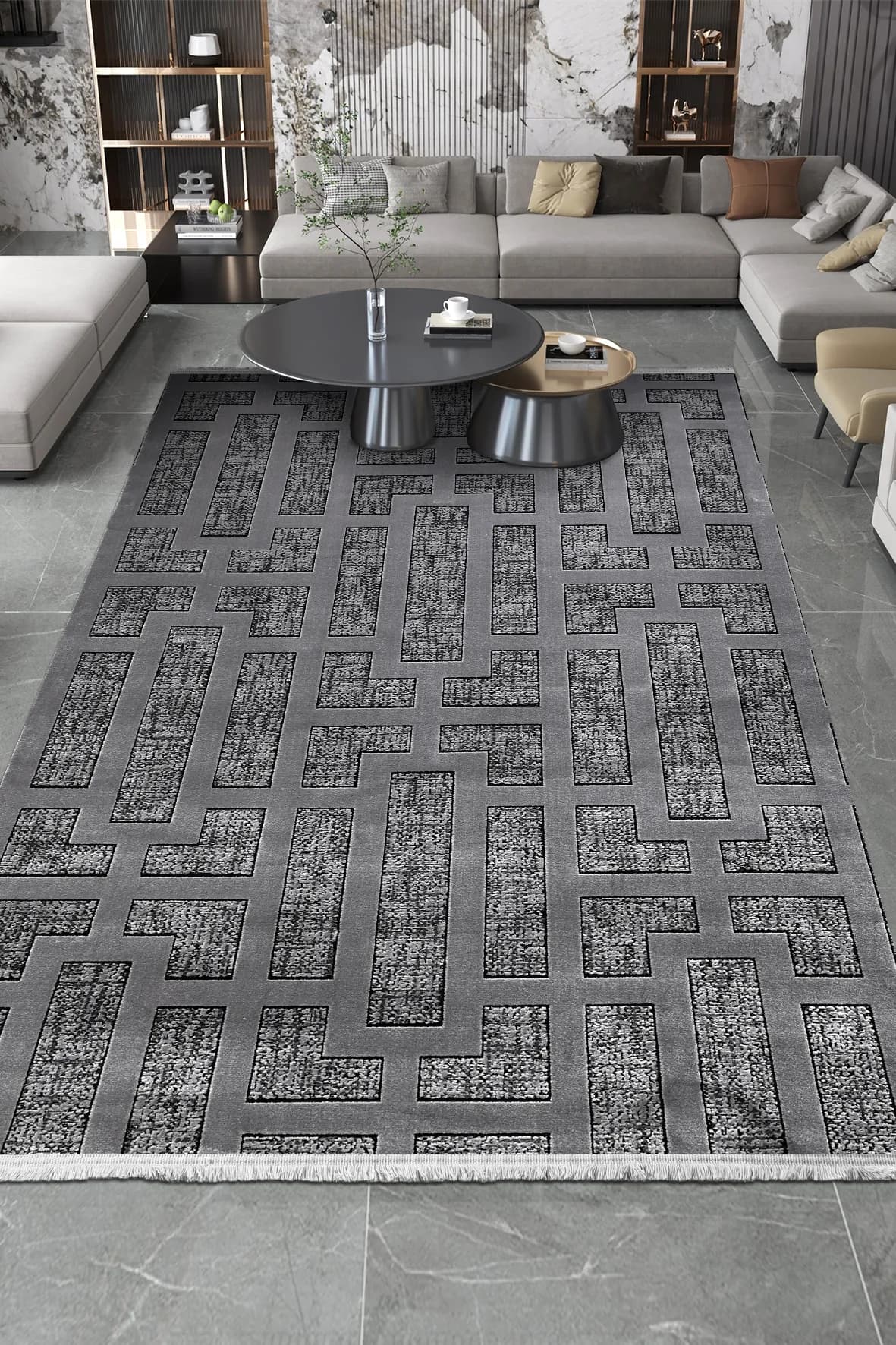 YoudayHomeCollection ROXSTONE Model Oturma Odası Halısı