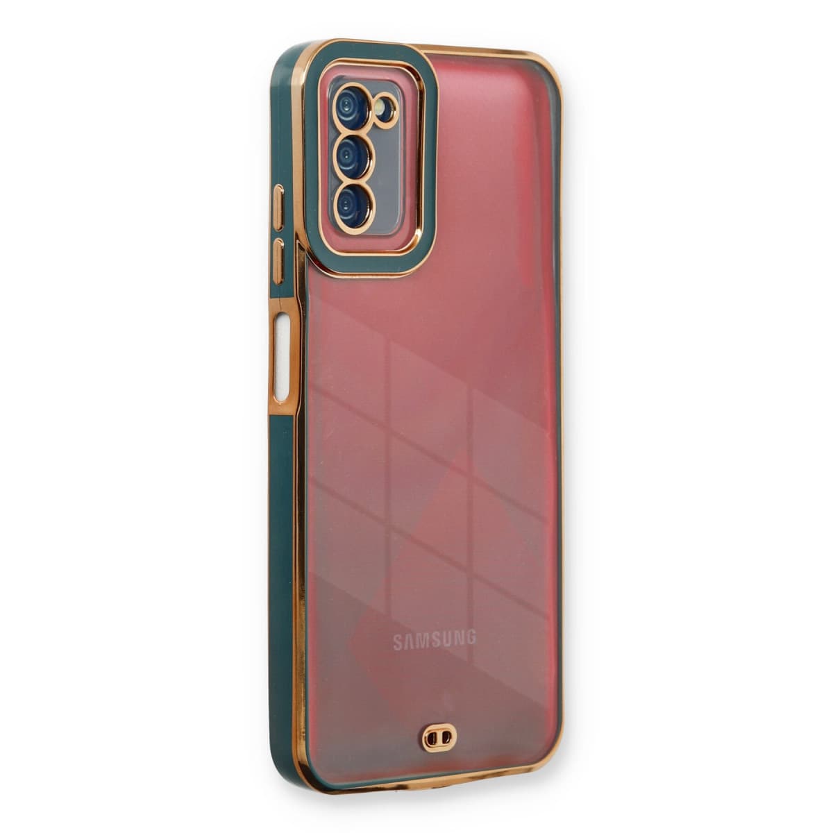 Galaxy A03S Kılıf Liva Lens Silikon - Yeşil