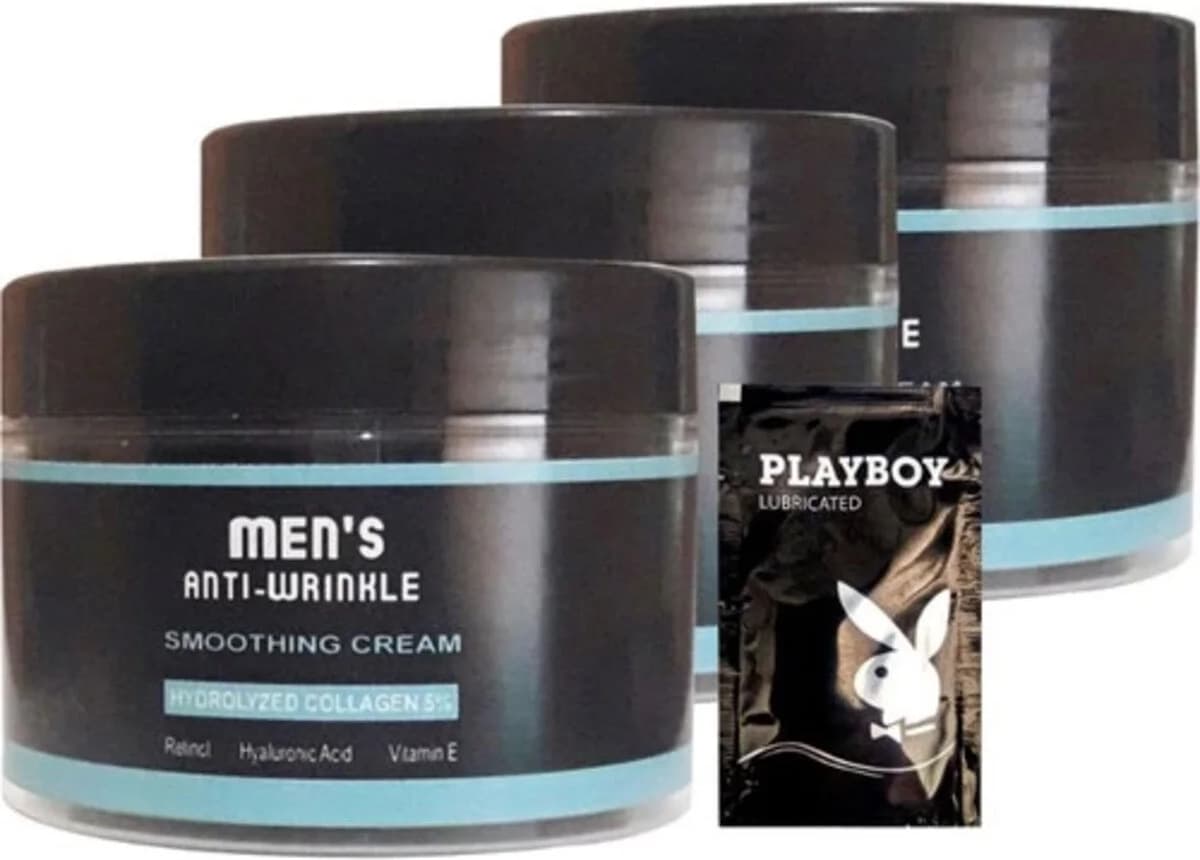 Mens 3 Adet SNMP20328 Smoothing Cream 100 ml Antiwrinkle Erkek Yüz Cilt Kremi + Yanında Jel