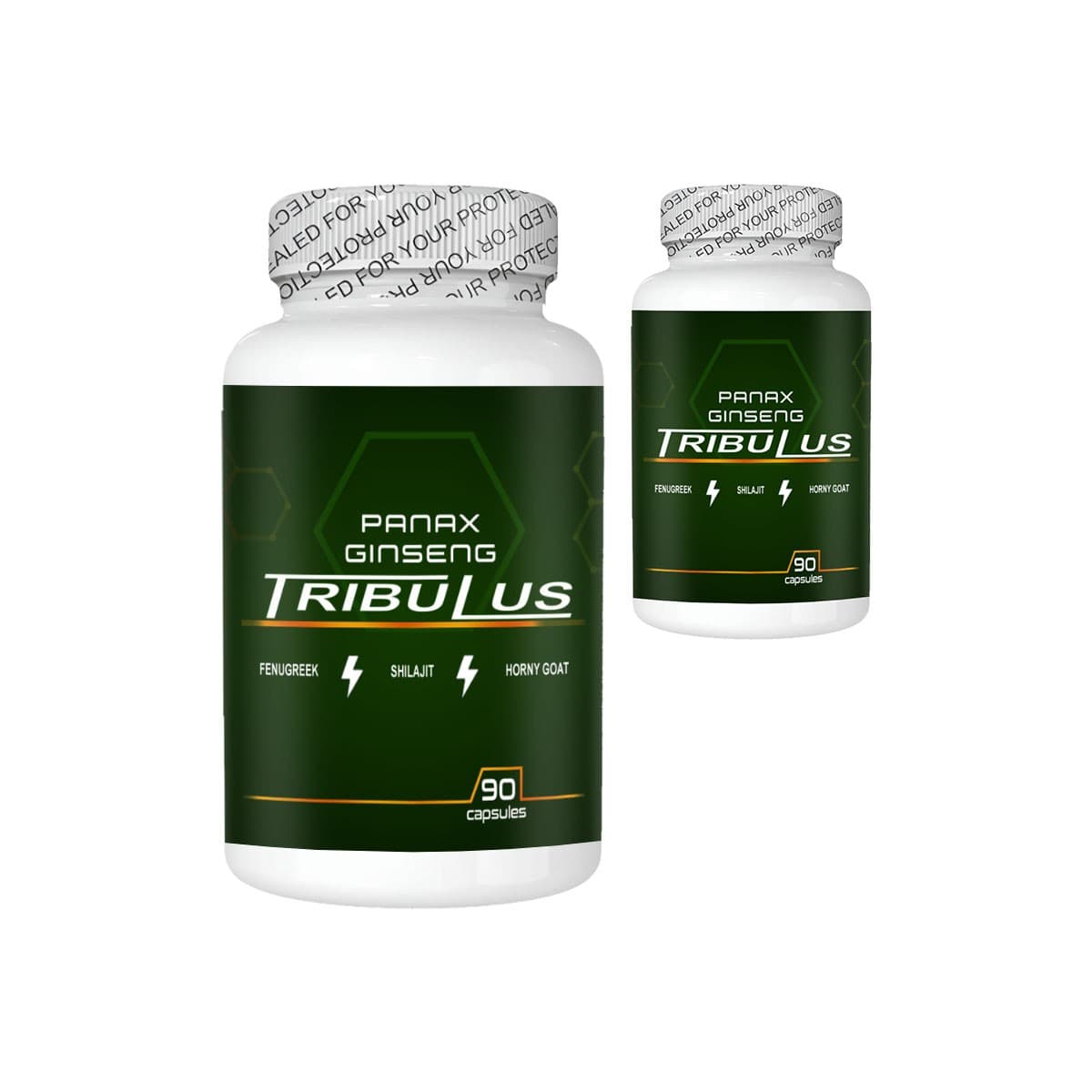Panax 2 Kutu Panax Ginseng Tribuluslu Fenugreekli Shilajitli Hornygoatlı 90 lı Erkeklere Özel Caps