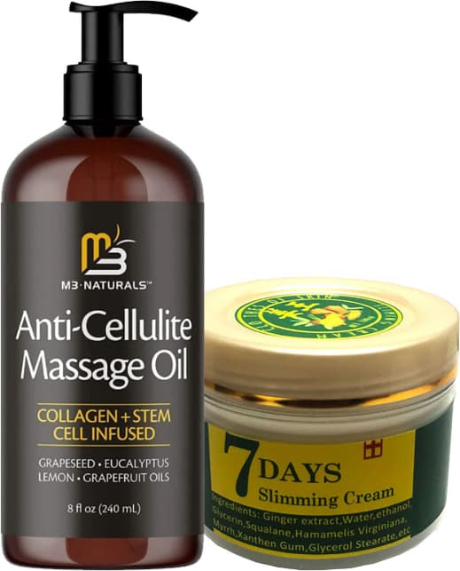7daus Slimming Cream 100 ml Krem + Anti-Cellulite Massage Oil Selülitlerinize 240 ml Masaj Yağı