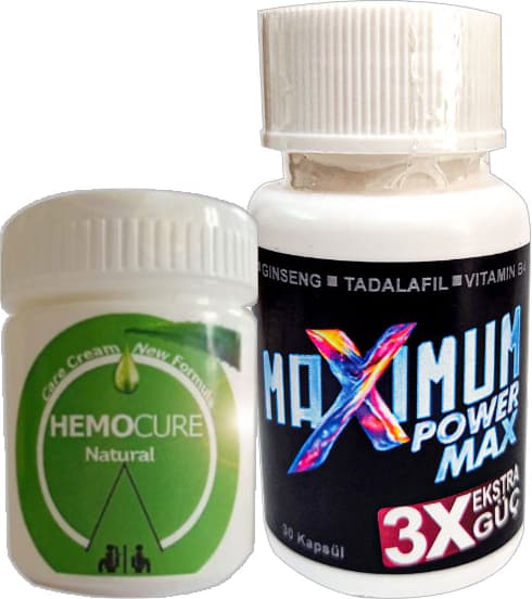 Hemocure Cream 50 ml Özel Karışıım Krem + Maximum Power Max Erkeklere Özel 30 Lu Katılık Boyut ve Zaman Kazandırıcı