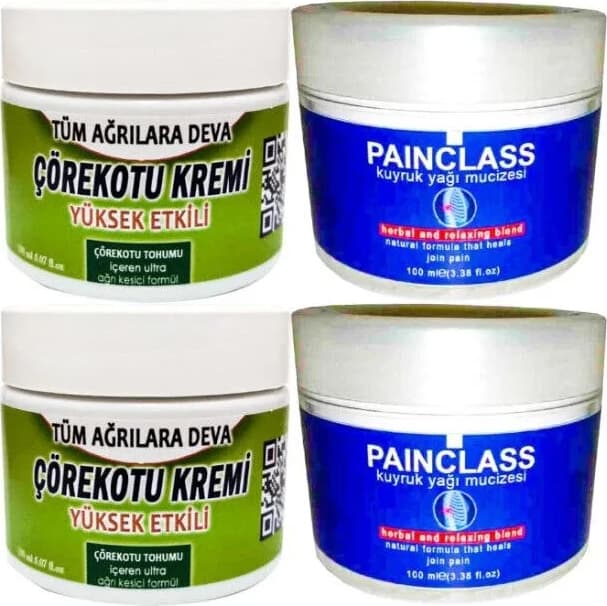 Çörek Otu Kremi Orta Boy 2 x 100 ml - Painclass Kuyruk Yağı Kremi 2 x 100 ml