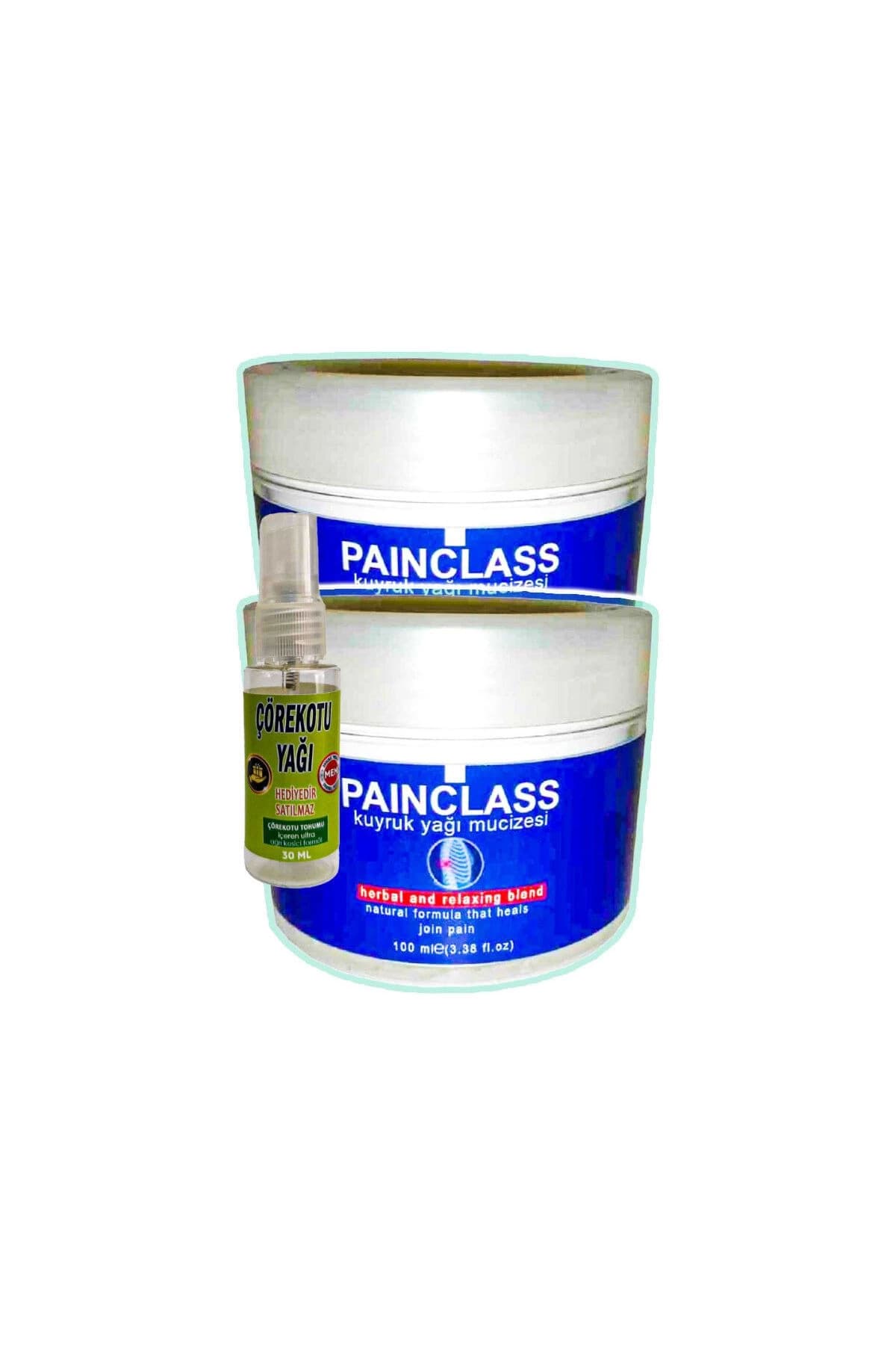 Painclass Rahatlatıcı Kuyruk Yağı Bakım Kremi 2x100 ml+30 ml Çörek Otu Yağı ile