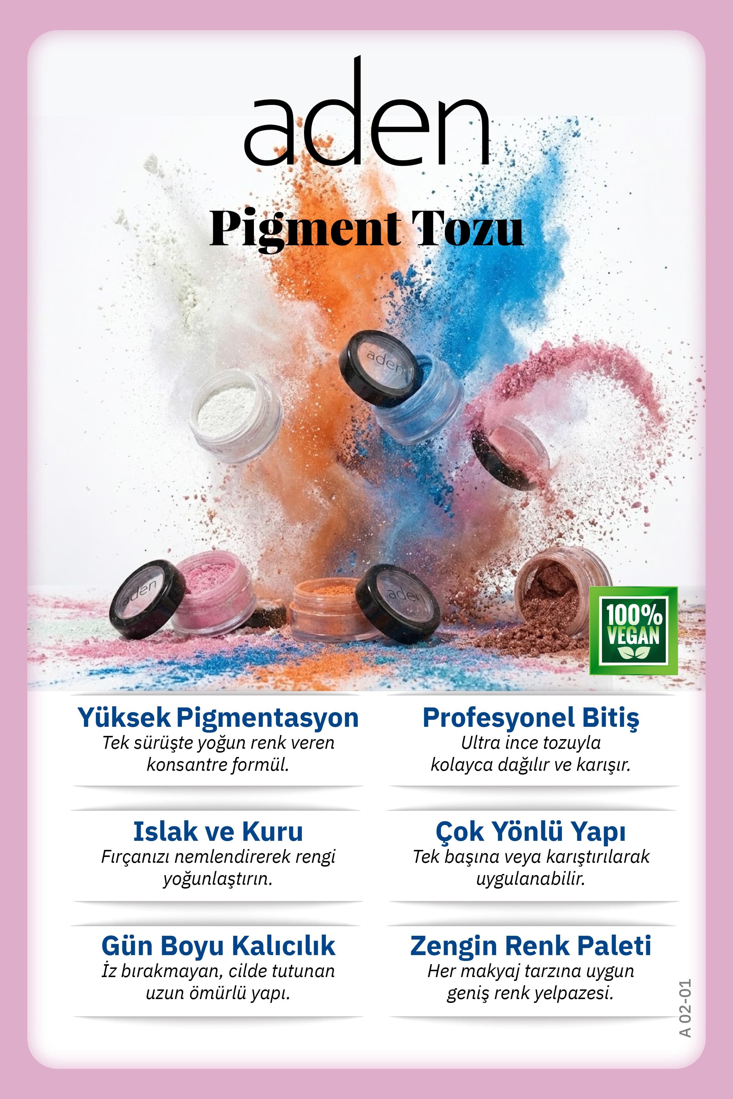 Aden Pigment Powder - Pigment Tozu Feather(Ay Işığı)
