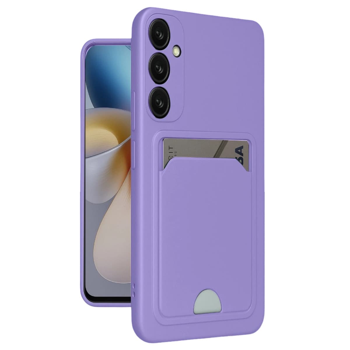 Galaxy A16 5G Kılıf Kelvin Kartvizitli Silikon - Lila
