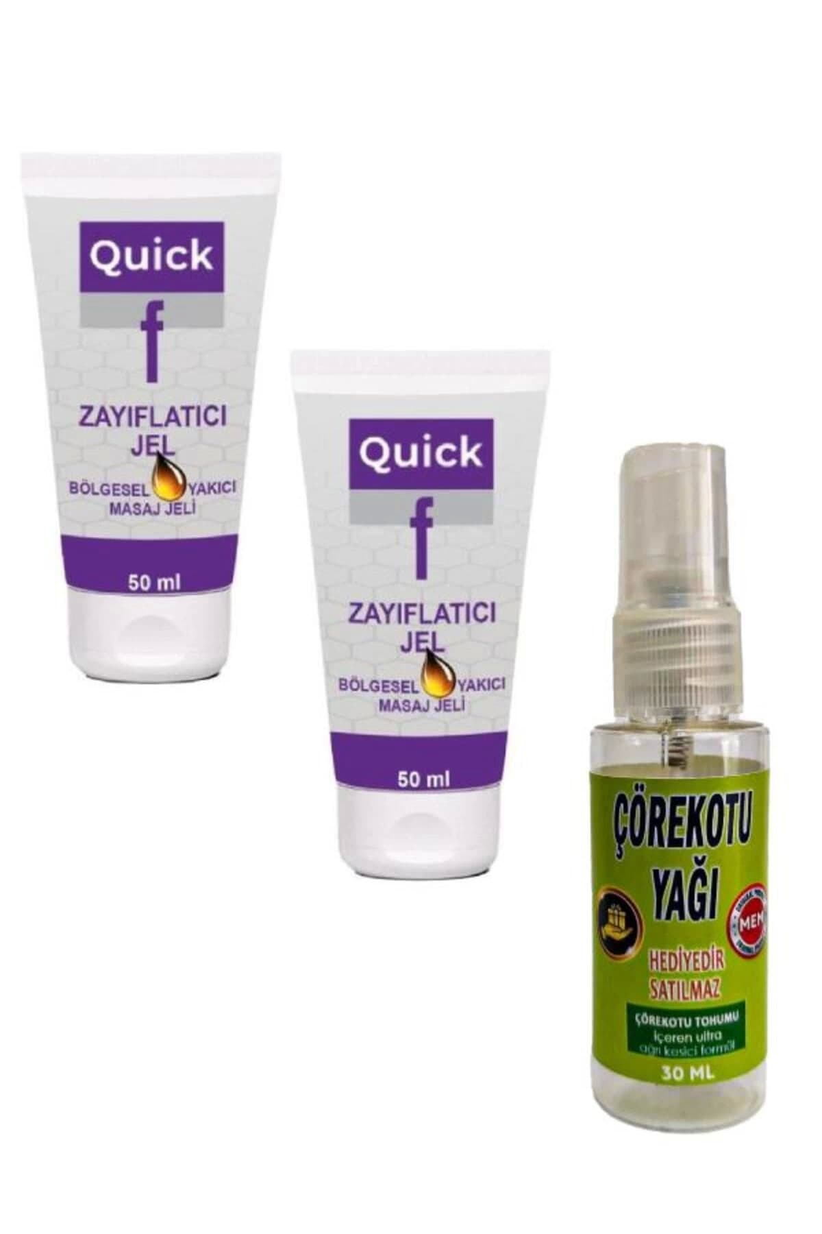 Quick Gel  Masaj Bakım Kremi 50 mlx 2 ad+Çörek Otu Yağı 30 ml
