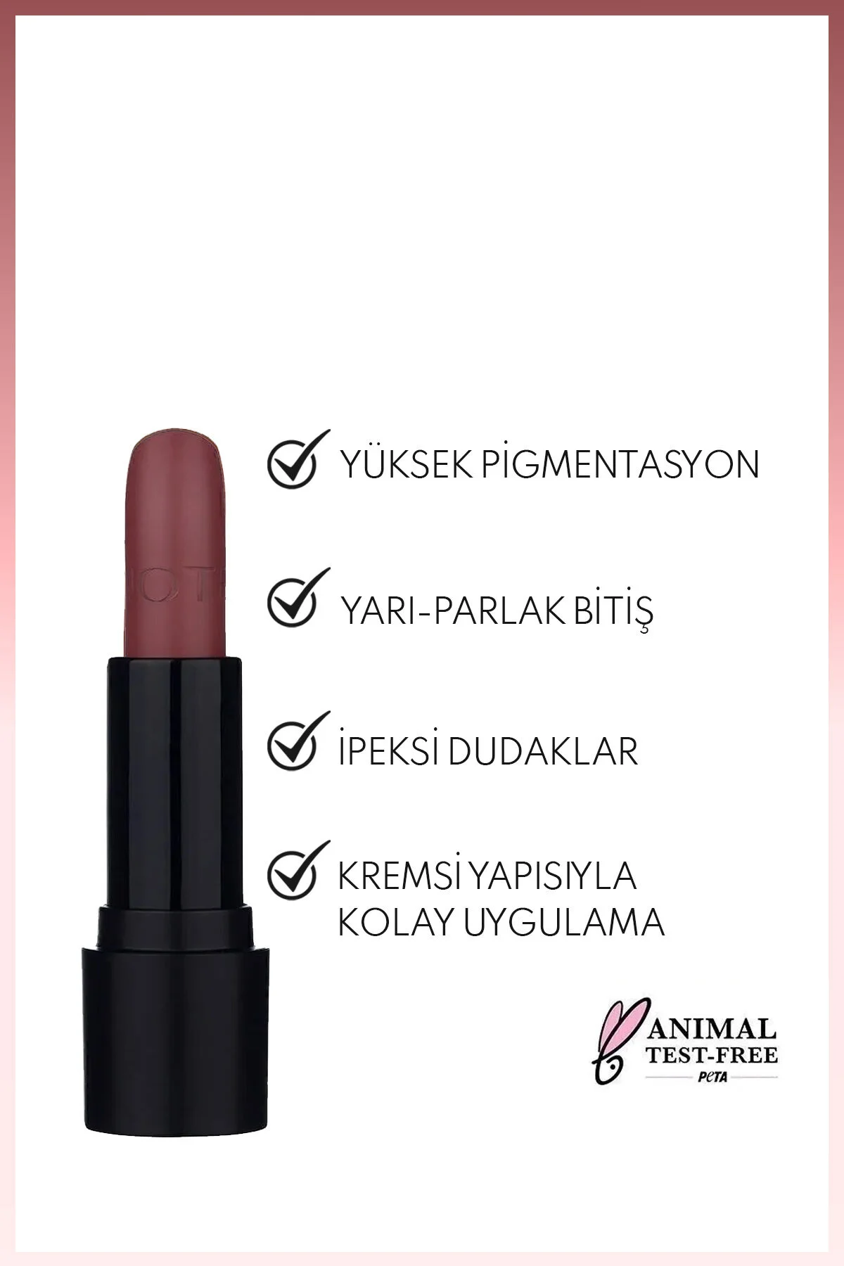 Ruj & Deep Impact Lipstick Kremsi Dokulu Yari Parlak No: 10