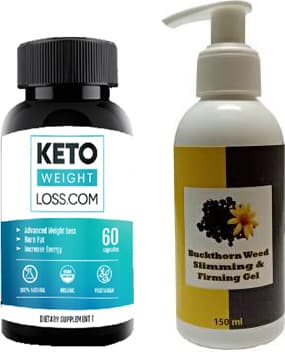 Hintohu Vücut Bakım Gel 150Ml Acı Çehre Tohumu Krem + Keto Weight Loss 60 Ml