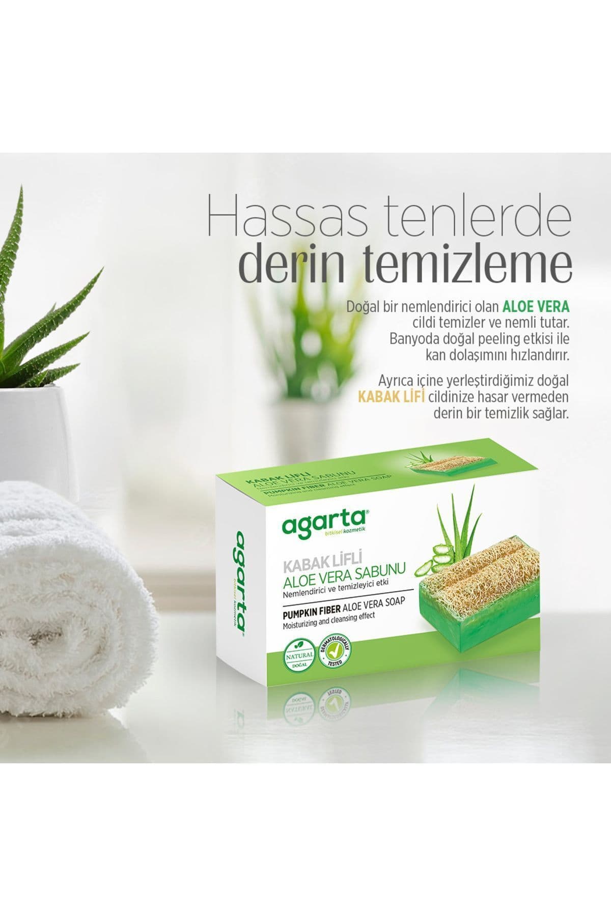 Sabun 125GR & Aloevera Kabaklifli Sabun