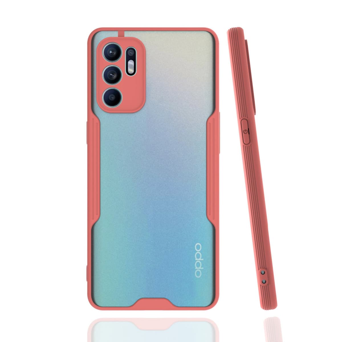 Reno 6 Kılıf Platin Silikon - Pembe