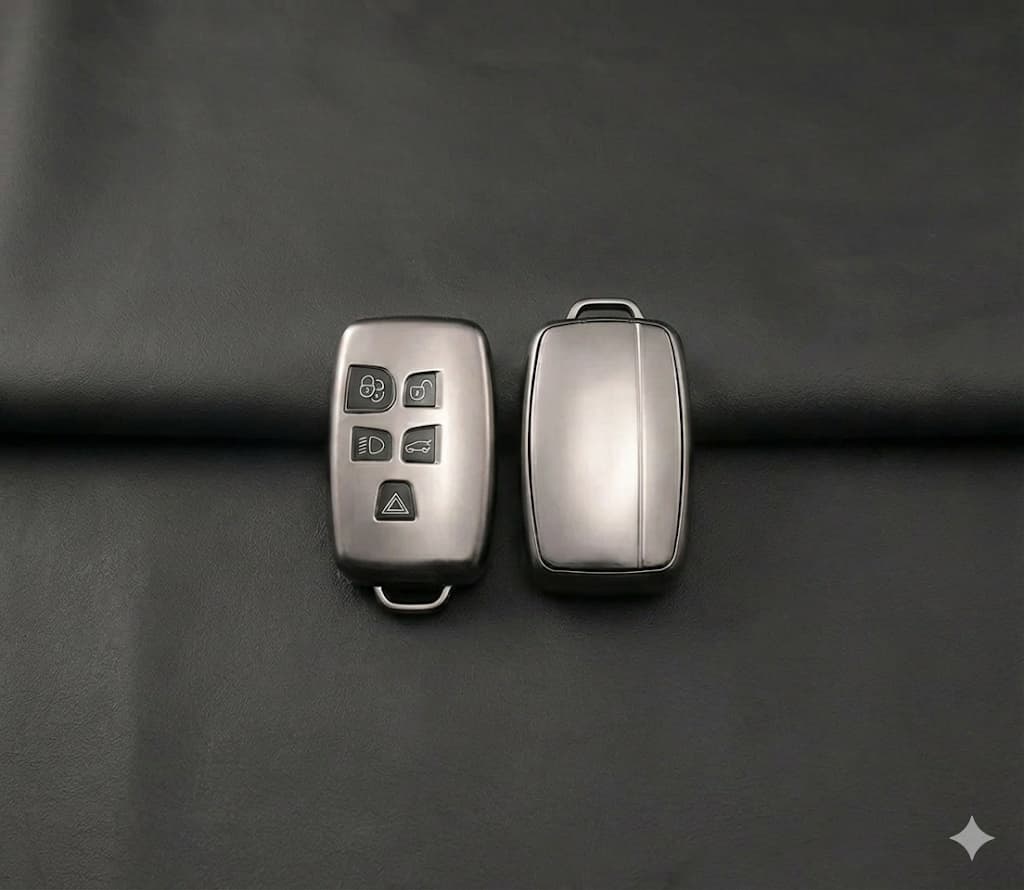 Land Rover Range Rover 2010-2018 Uyumlu Smart 3 Buton Silikon Oto Anahtar Kumanda Kabı Kılıf Gri