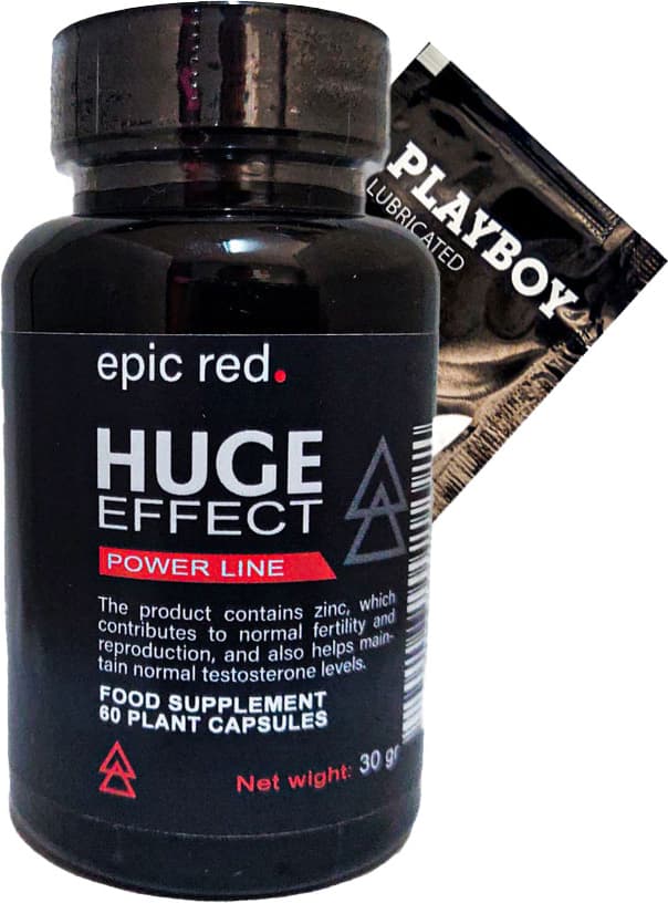 Playboy Jel + Huge Effect Erkeklere Özel Destekleyici 60lı