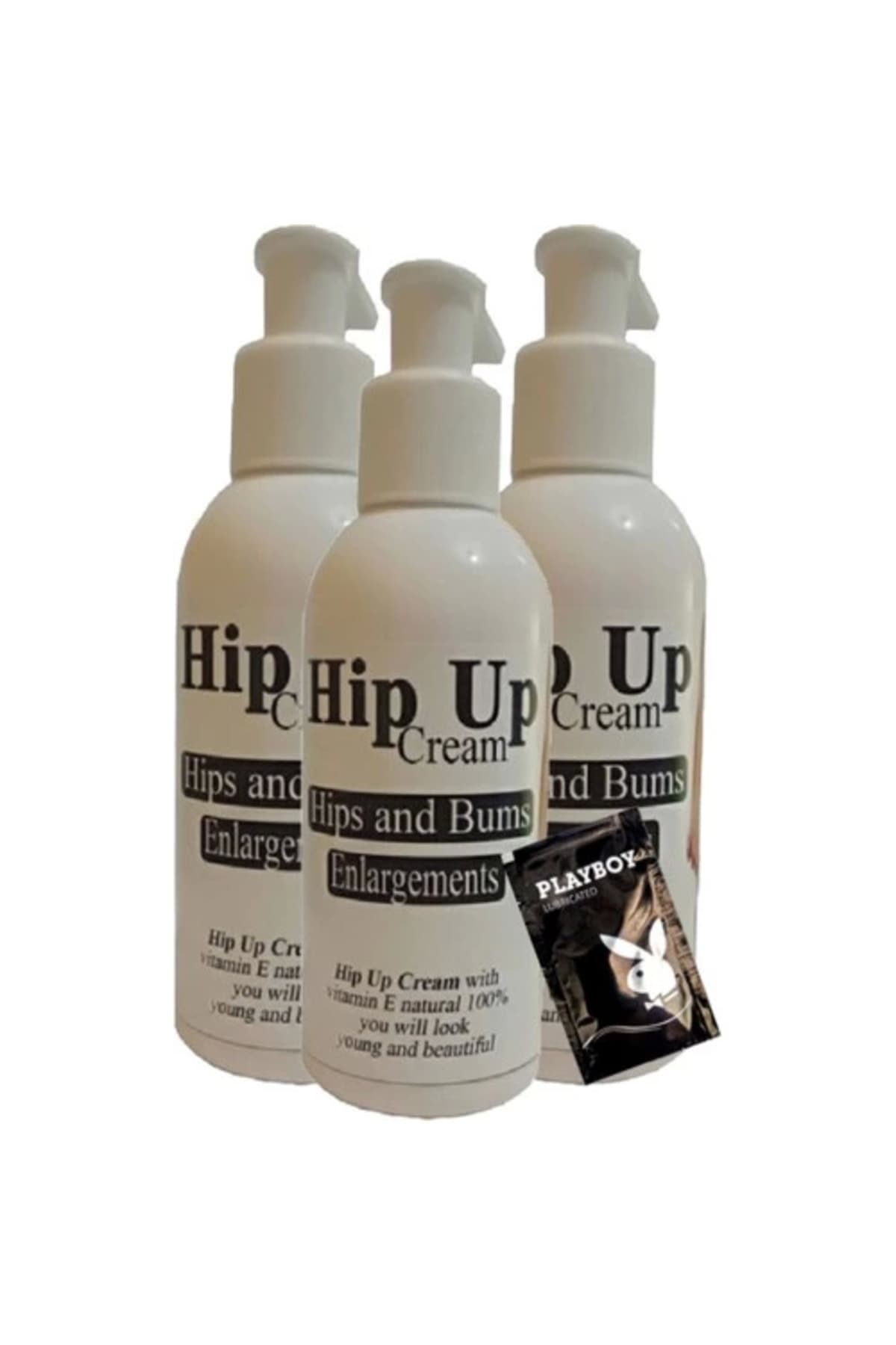 Hip Up 3'lü Adet Kalcayi Kremi Sıkışık Kalkık Büyük 120 ml + 1 Adet Jel Hediye