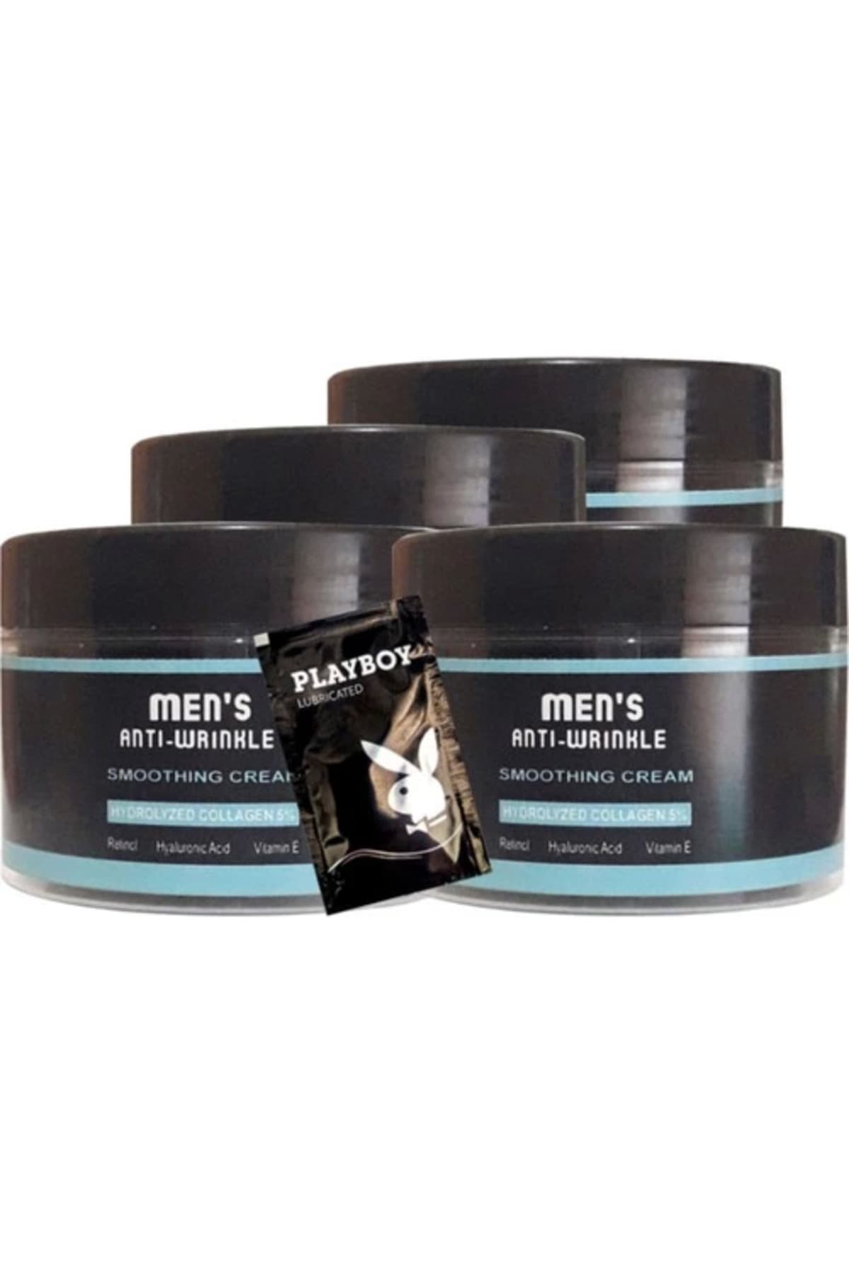 Men's 4 Adet 100 ml Snmp20356 Erkek Yüz Cilt Kremi Antiwrinkle Smoothing Cream + Yanında Jel