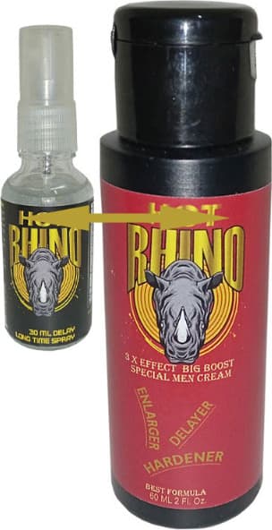 Hot Rhino 3xeffect Boostenlargetime Kremi + Rhino Uzun Süreyi Deneyimleme Spreyi