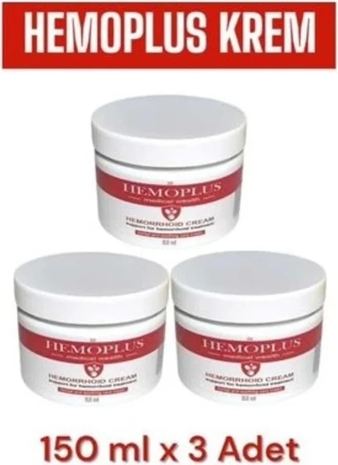 Hemoplus Bakım Kremi 150 ml x 3 Adet