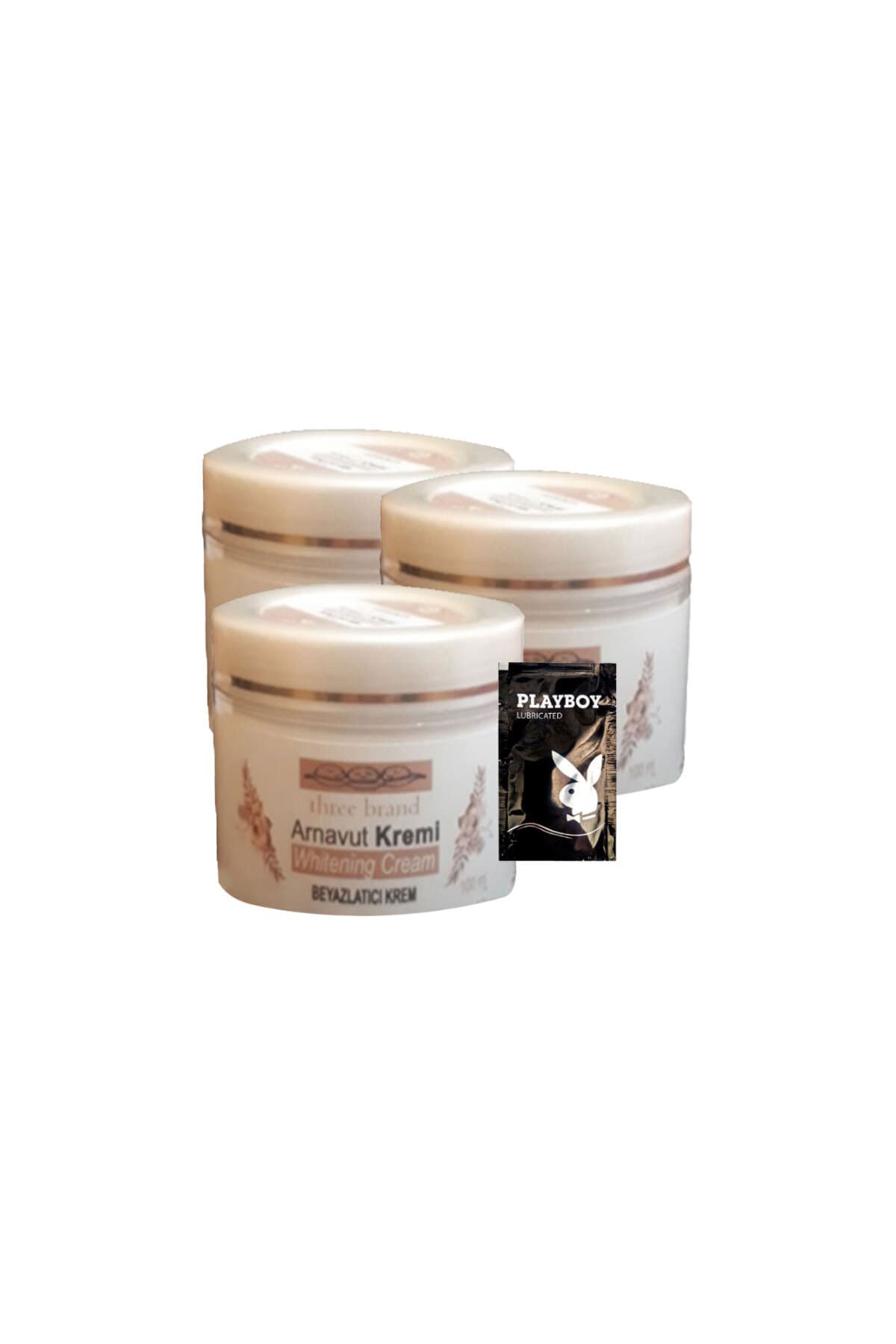 Arnavut Kremi 3x100 ml Cilt Renk Açıcı Masaj Bakım Kremi 1 adet Jel ile