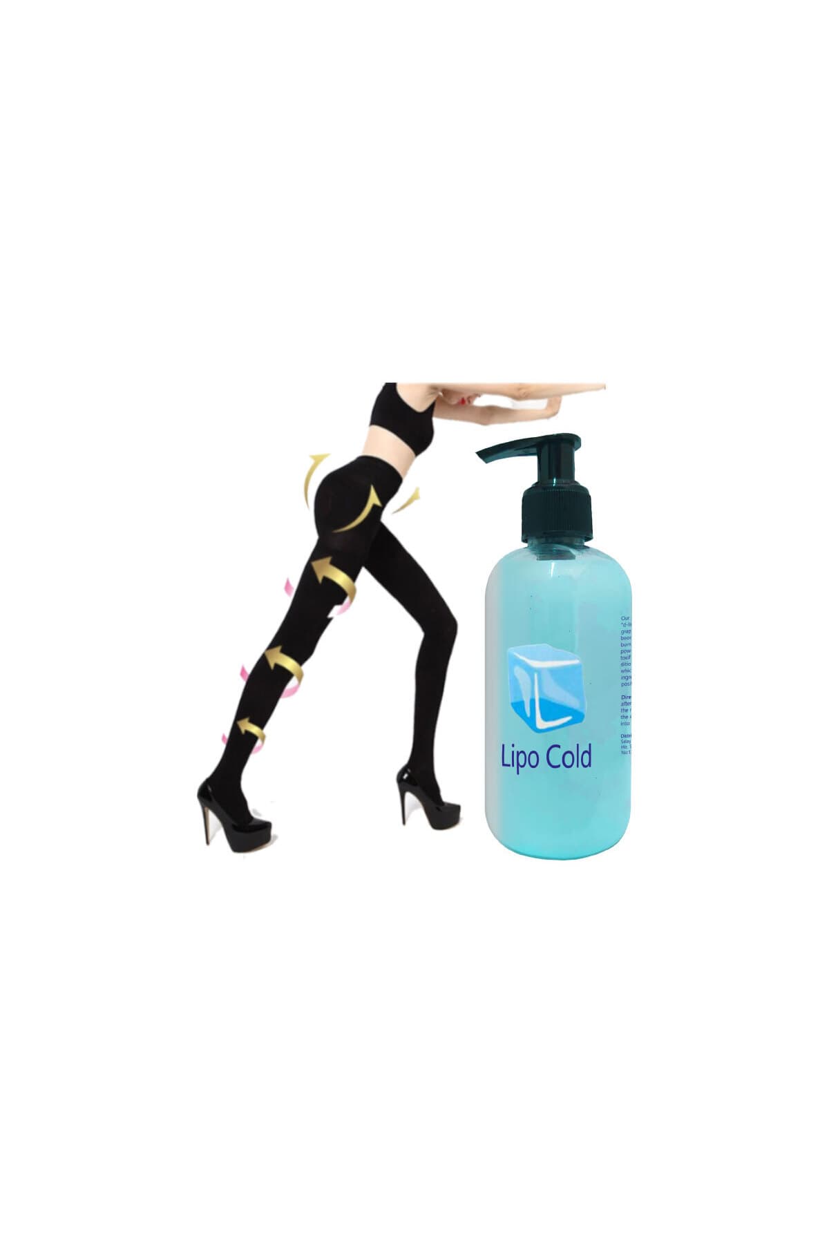 Lipo Cold Selülite Fazla Yağlara 250 ml + (L-XL) Mikro Kapsüllü Şekillendirici Tayt