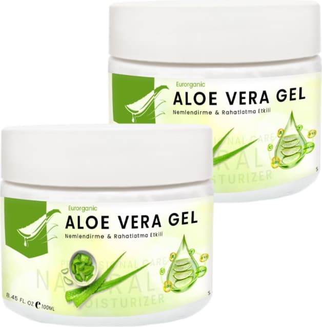 Eurorganic Aloe Vera Gel 2 Adet Cildinize Bakımjeli 100ML