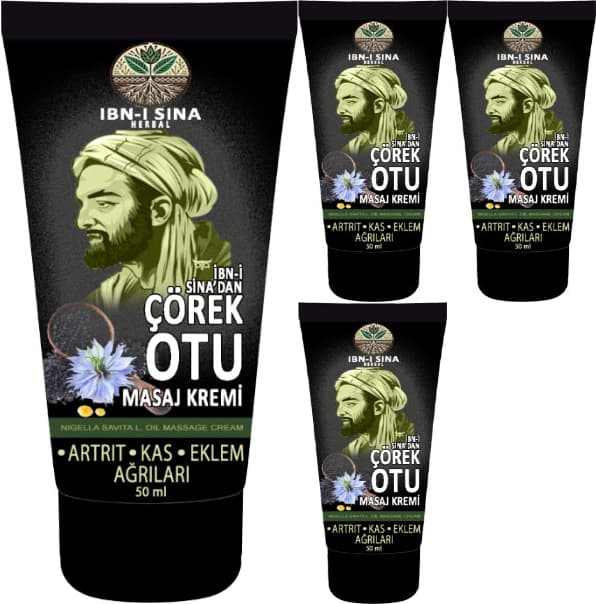 Ibn-I Sina Çörek Otu Kremi 4 Adet 50 ml / Masaj Kremi