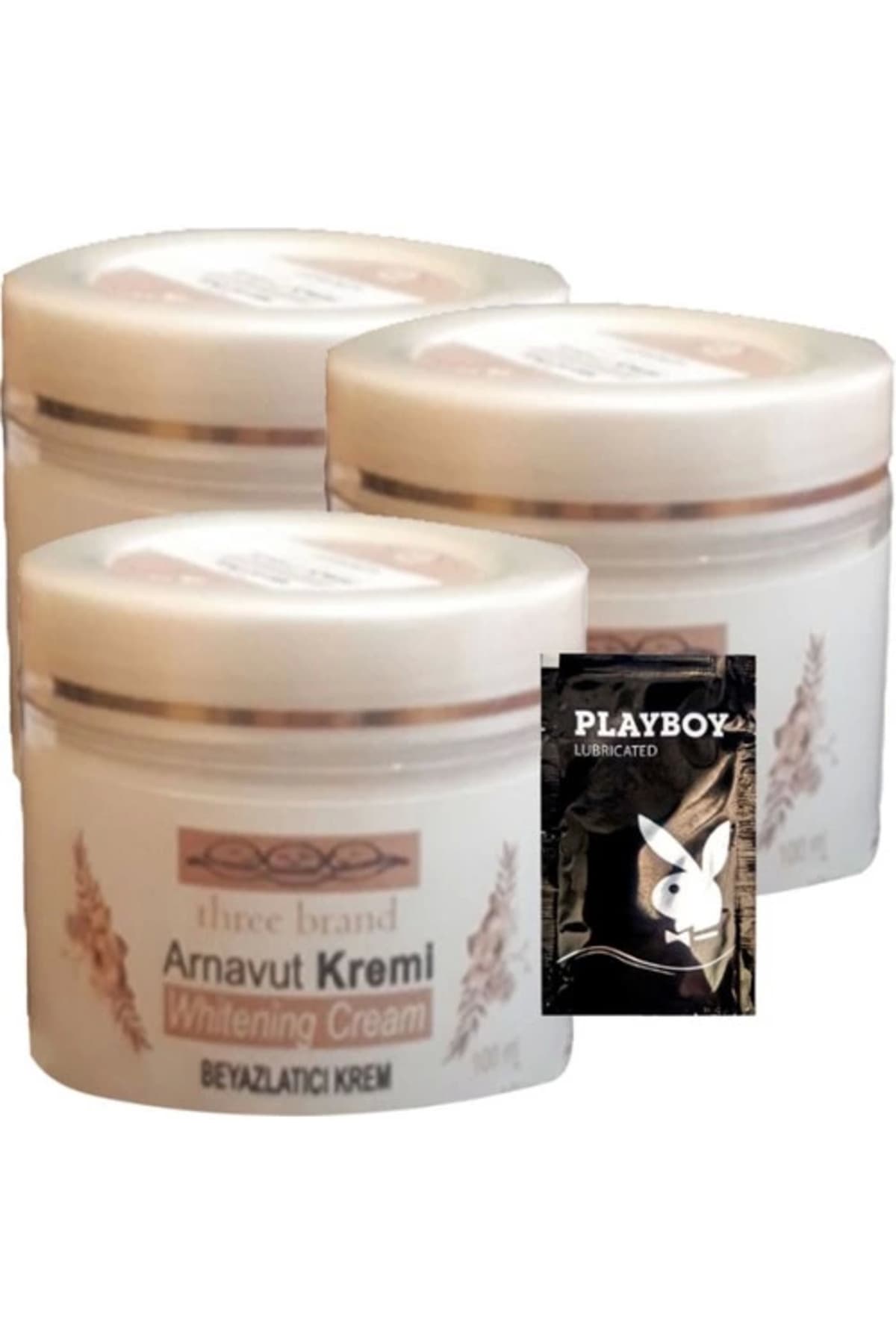 Three Brand Arnavut Kremi 3'lü Adet Whitens Cream Kremi 100 ml + 1 Adet Jel Hediye