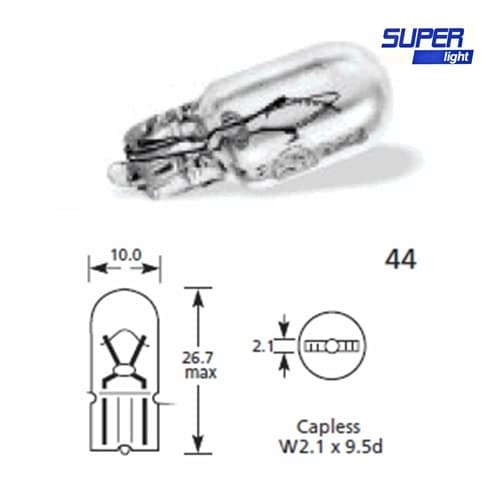 Super Light T15 Dipsiz Halojen Park Ampulü 12v 5W 1 Adet