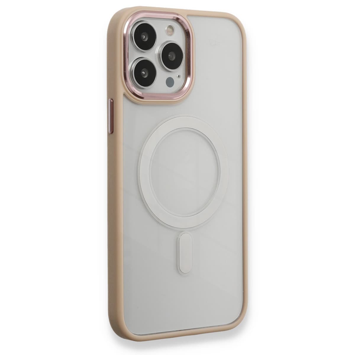 iPhone 13 Pro Kılıf Room Magneticsafe Silikon - Pudra