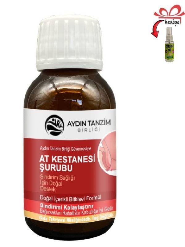 At Kestanesi Şurubu Rahat ve Hafif His İçin 50 ml x 1 ad.+Çörek Otu Yağı ile