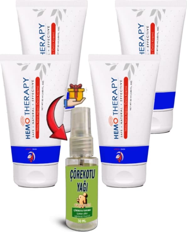 Hemo Therapy: 4 Adet> Iskoç Karaağaç Özlü An.al Bakım Kremi 50 ml + Çörekotu Yağı
