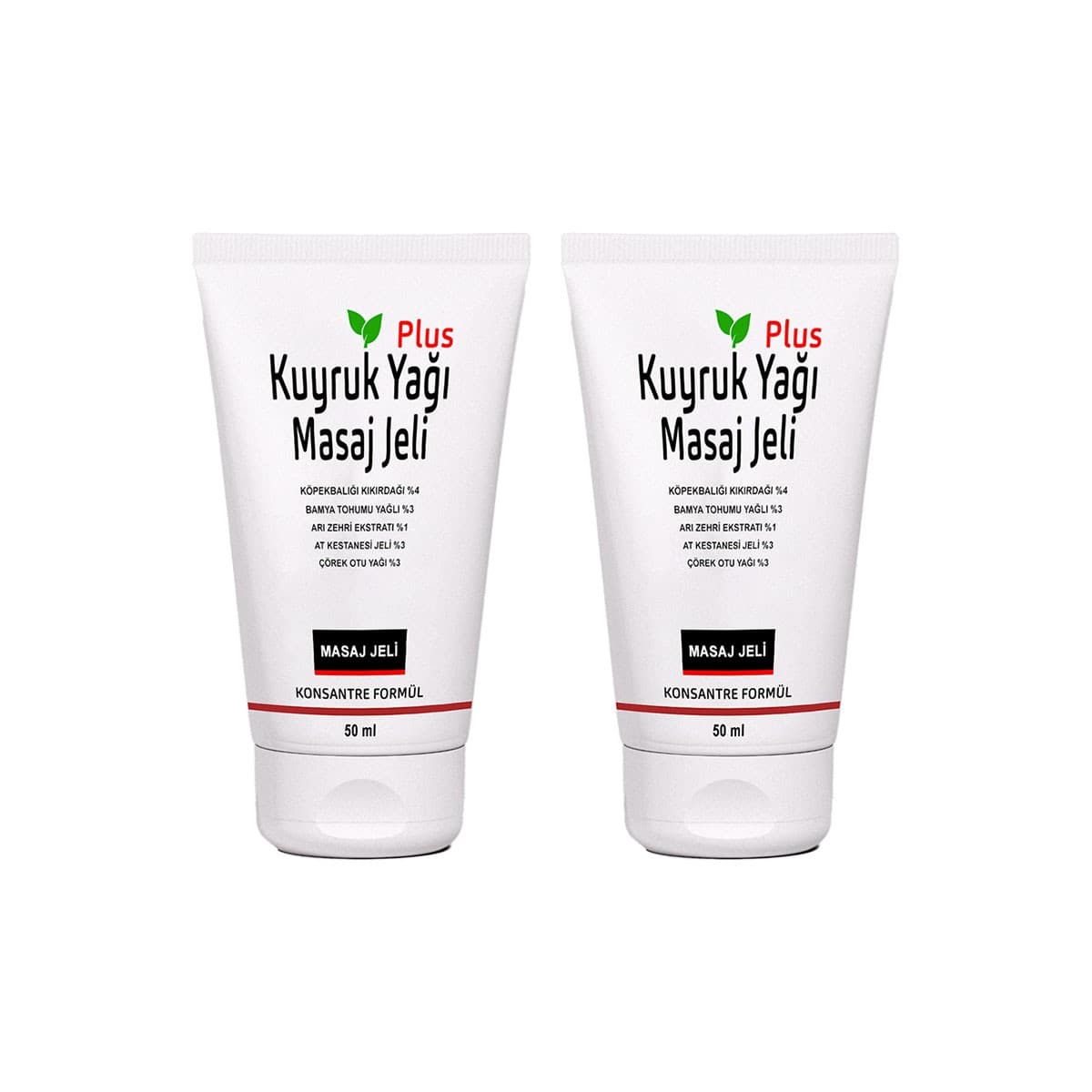Kuyruk Yağı Masaj Jeli Plus 2 Adet 50 ml Konsantre Formül