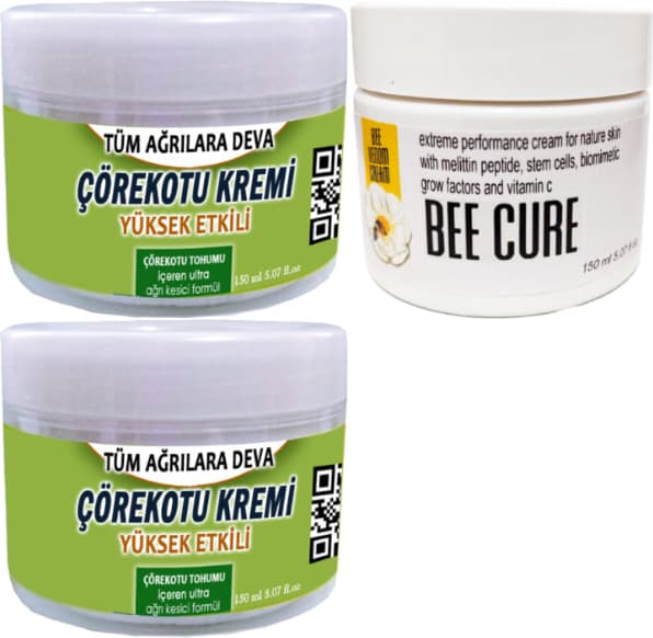 Çörekotu Çörek Otu Kremi Büyük Boy 150 ml Krem + Bee Cure Krem 150 ml