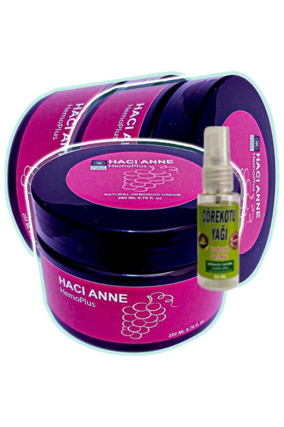 Hemoplus Hacı Anne Bakım Kremi 200 ml x 3 adet + Çörek Otu Yağı 30 ml