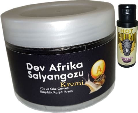 Giant Dev Afrikasalyangozu Yaşlanmakarşıtı Krem 100ML + Hotrhino Bayan Göğüsşekillendirici Krem 60 ml