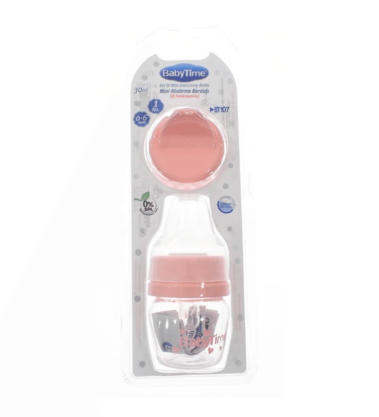 BabyTime Mini Pp Alıştırma Bardağı (2 Fonk.) 30ml BT107 0-6 Ay No:1