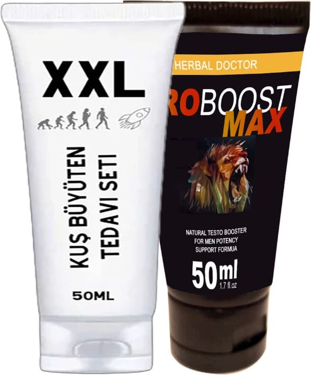 Kuşxxl 50 ml Cream Boyut Kremi + Eroboost Testo 50 ml Erkeklere Özel Krem