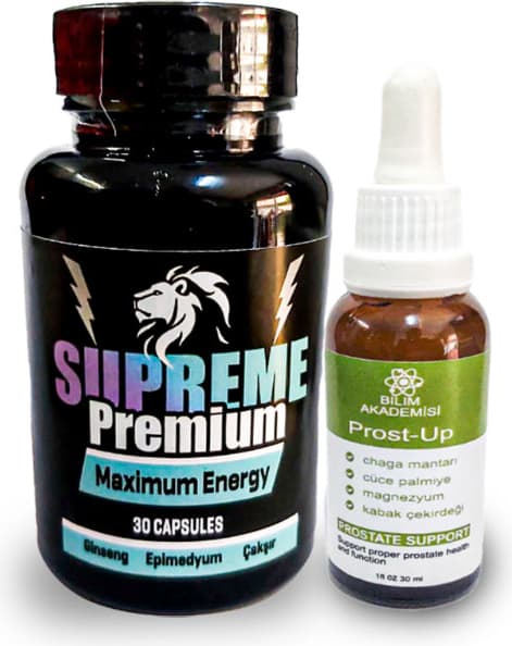 Supreme Premium Erkeklere Özel 30LU Katılık ve Maximum Energy + Yanında Prost-Up 30ML Pırostat Içeceği