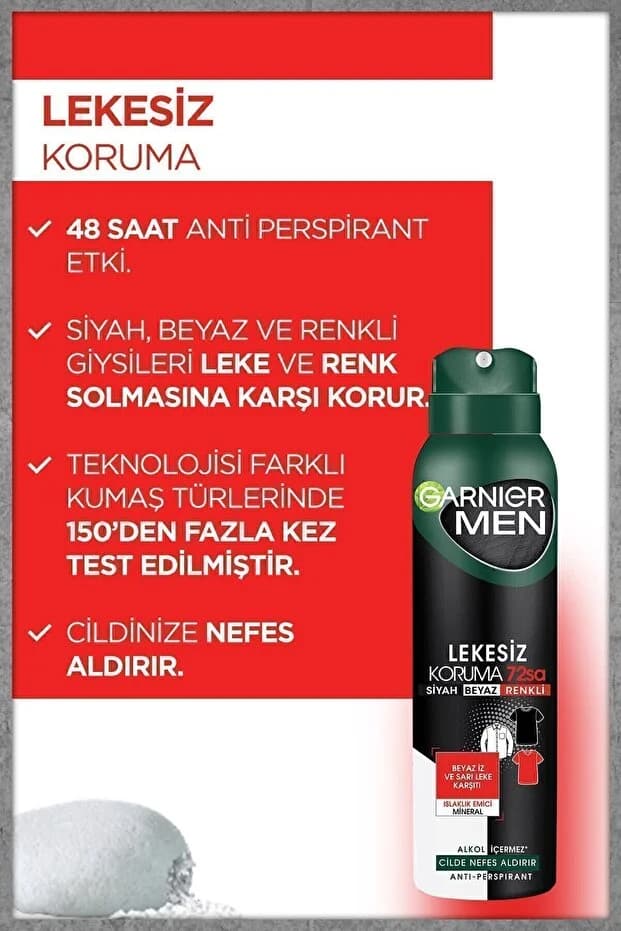 Deodorant Sprey & Lekesiz Koruma Erkek 150ML