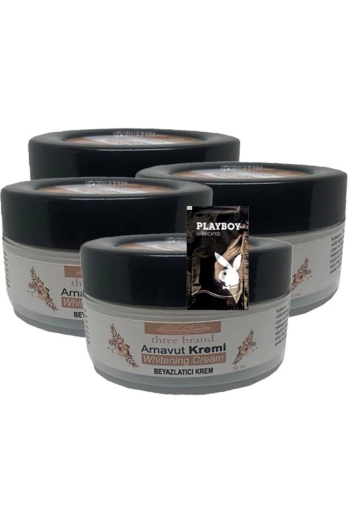 Three Brand 4'lü Adet Arnavut Kremi Whitens Cream 50 ml + 1 Adet Jel Hediye