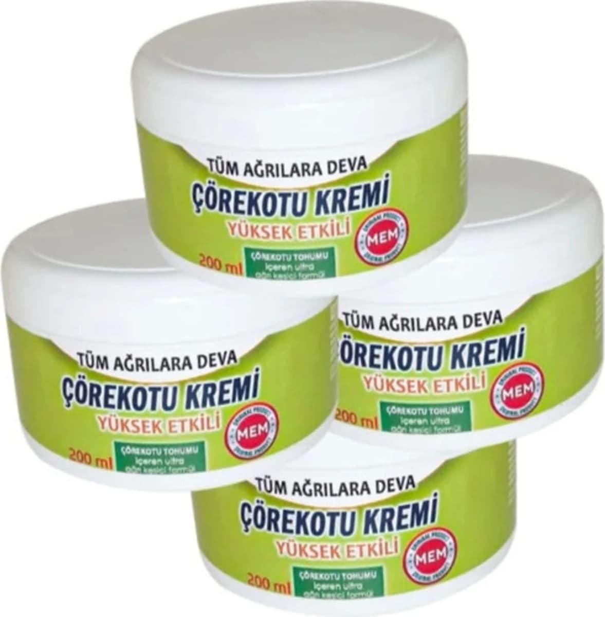 Mem Çörek Otu Kremi Green Box 200 ml x 4 Adet