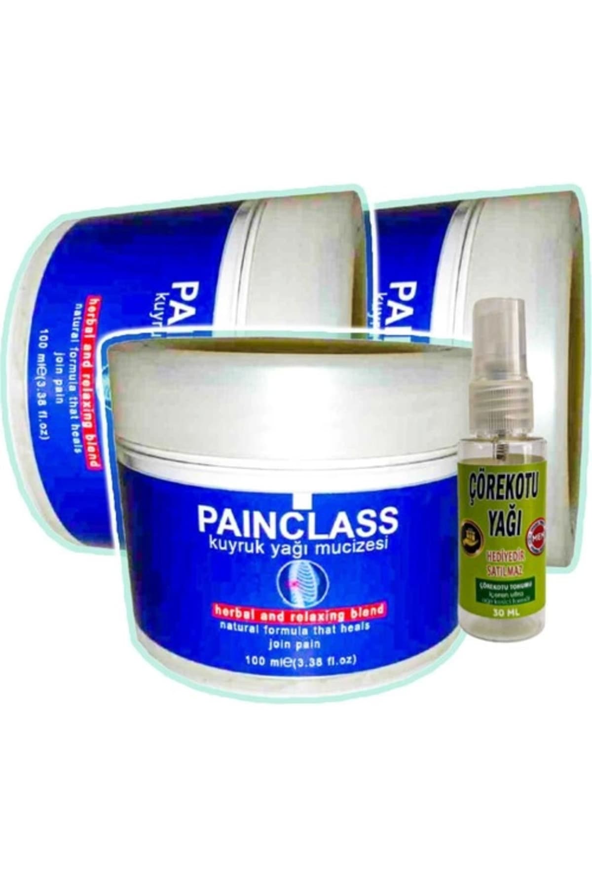 PAIN CLASS Kuyruk Yağı Kremi x 3 adet + Çörek Otu Yağı 30 ml