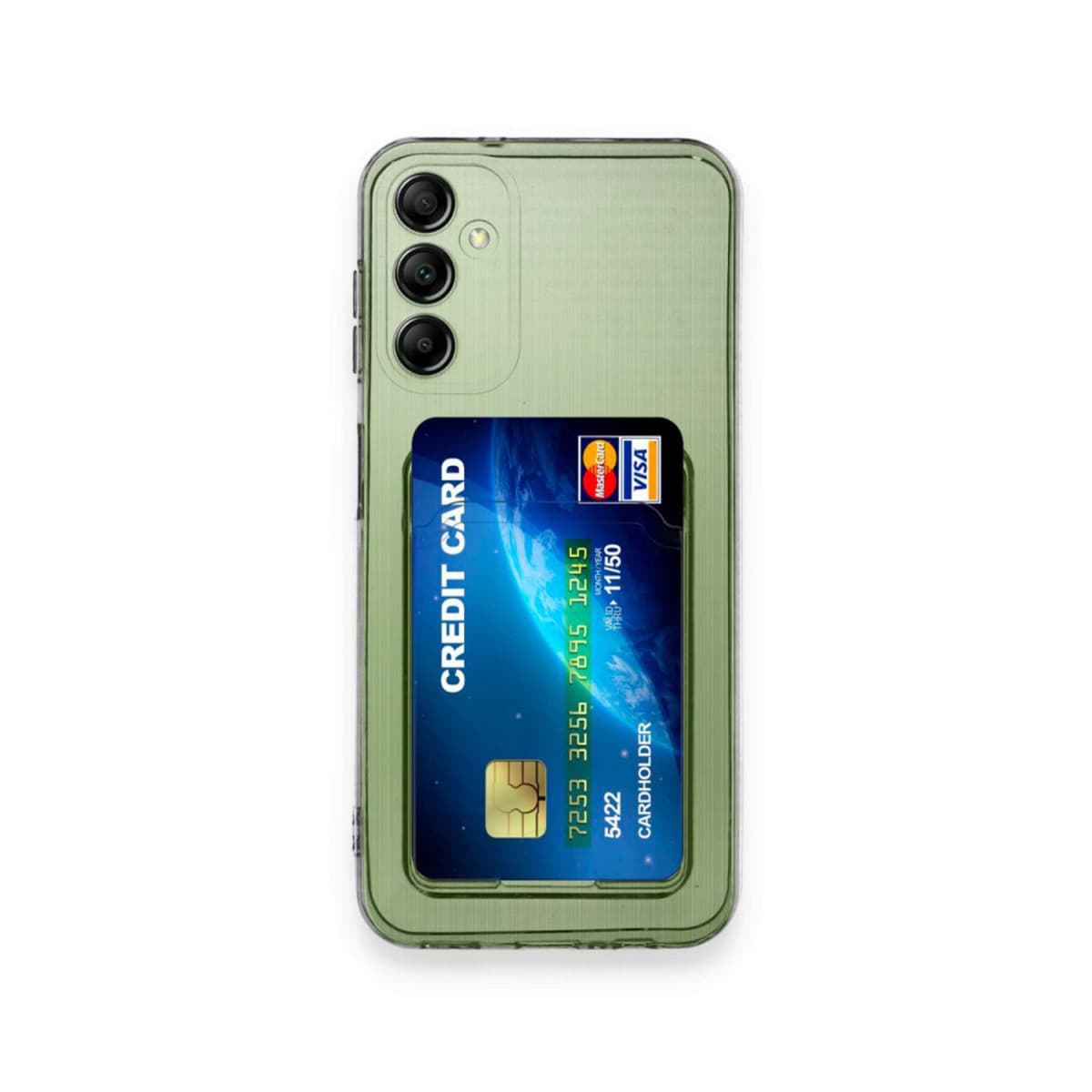 Galaxy A35 5G Kılıf Kart Şeffaf Silikon - Şeffaf