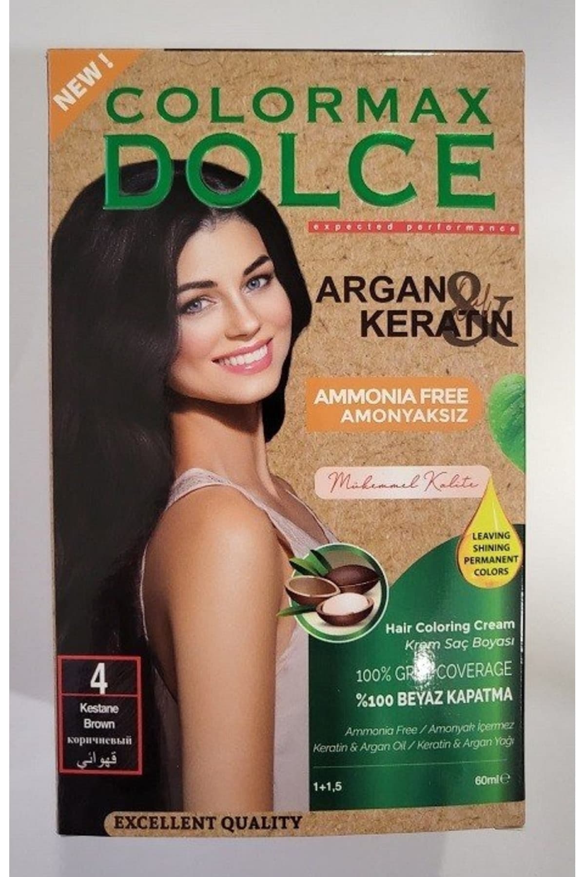 Dolce ARGAN/KERATİN Doğal Set Boya No: 4 Kestane