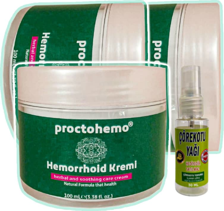 Proctohemo 3 Adet 100 ml Analbakım Kremi + Çörek Otu Yağı Yağı 30 ml