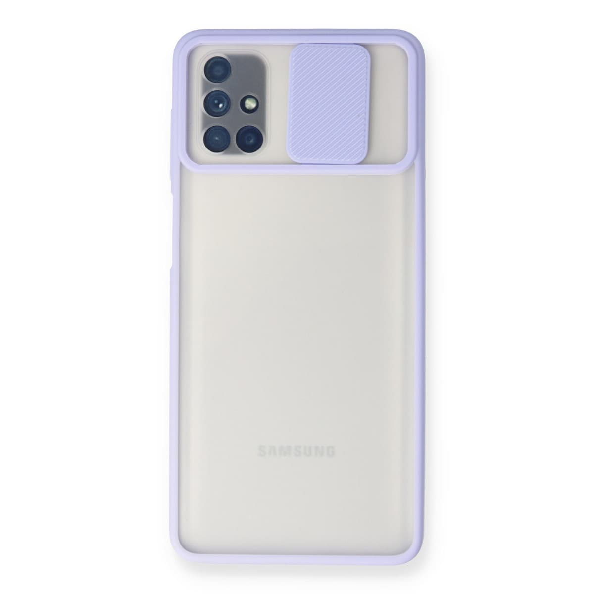 Galaxy M51 Kılıf Palm Buzlu Kamera Sürgülü Silikon - Lila